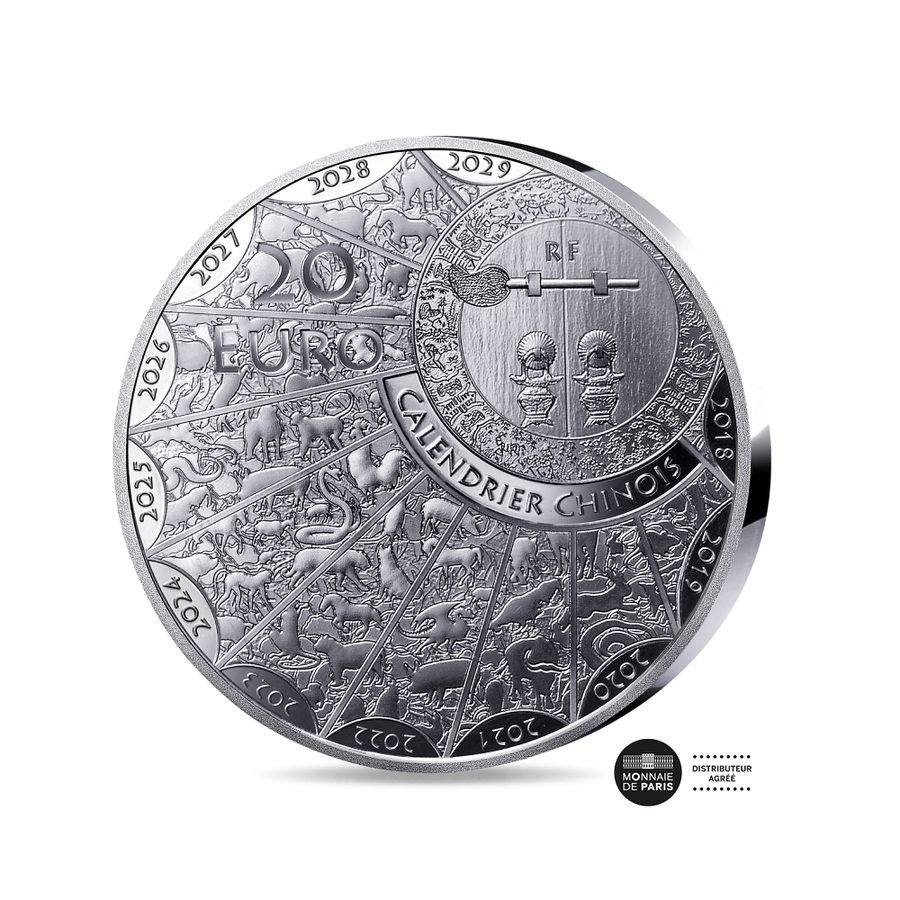 Année du Cheval - Monnaie de 20€ Argent Haut Relief - BE 2026