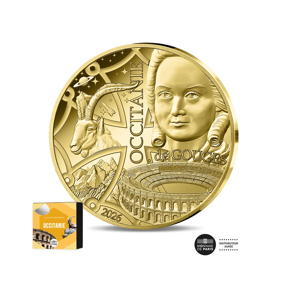 Les Régions 2026 - Occitanie - Monnaie de 5 Euros  Or ½ g - BE