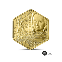 ⁣⁢Les Régions 2026 - Occitania - Moneta da 500 Euro - Oro BU⁤⁣