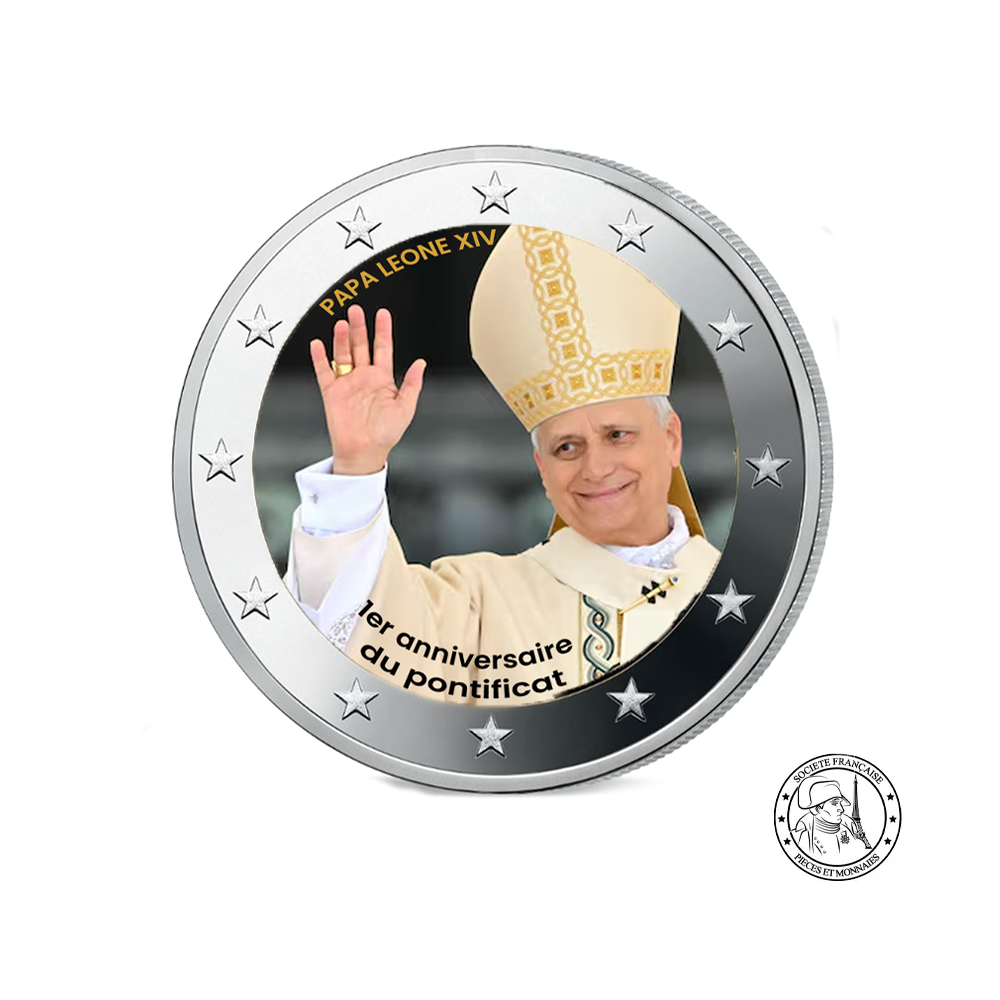 Pape Léon XIV 2026 - 1er anniversaire du pontificat - 2 Euros Commémorative - Variantes disponibles