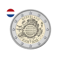 Pays-Bas 2012 - 2 Euro Commémorative - 10ème anniversaire de l'Euro