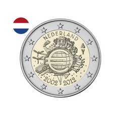 Pays-Bas 2012 - 2 Euros Commémorative - 10ème anniversaire de l'Euro