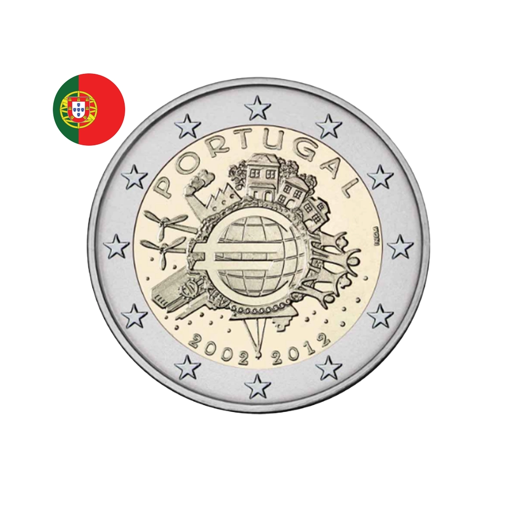 Portugal 2012 - 2 Euro Commémorative - 10 ans de l'Euro
