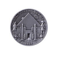 La Grande Pyramide de Giza - Monnaie de 10 Dollars Argent - Antique Finish 2025