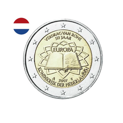 ⁣⁢Netherlands 2007 - 2 Euro Commemorative Coin - Treaty of Rome⁤⁣