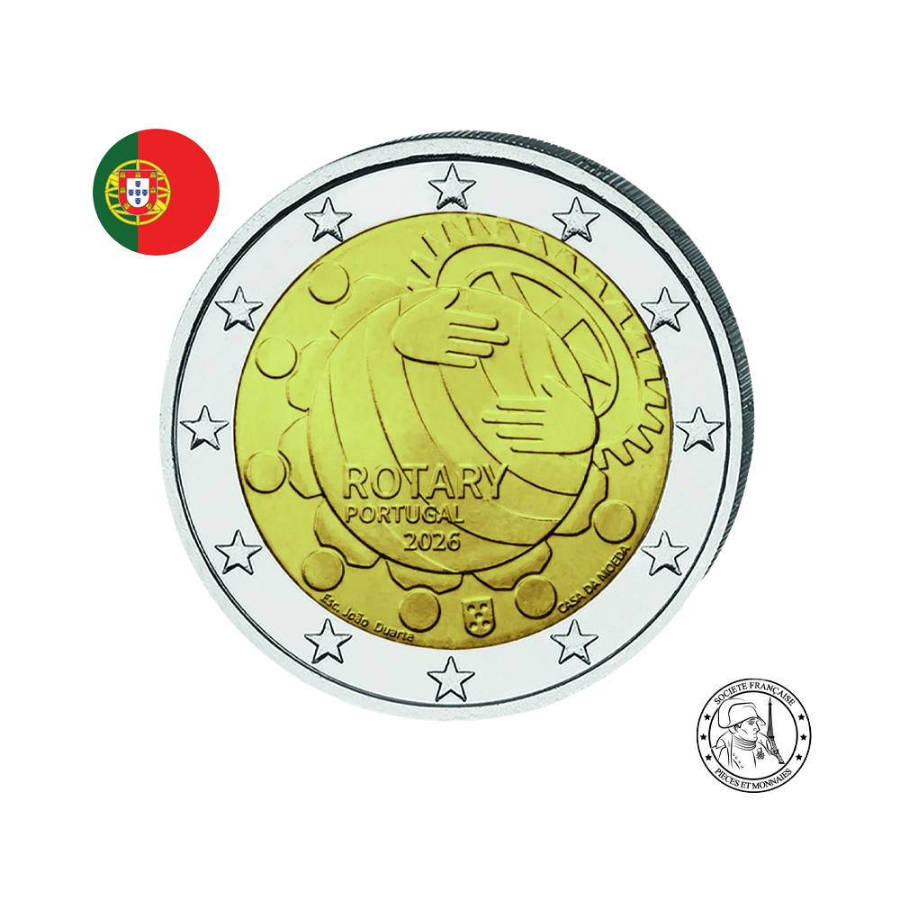 Portugal 2026 - 2 Euros Commémorative -  100 ans du Rotary au Portugal