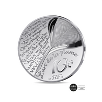 Art de la Plume 2026 - Agatha Christie - Mort sur le Nil - Monnaie de 10 Euros Argent - BE