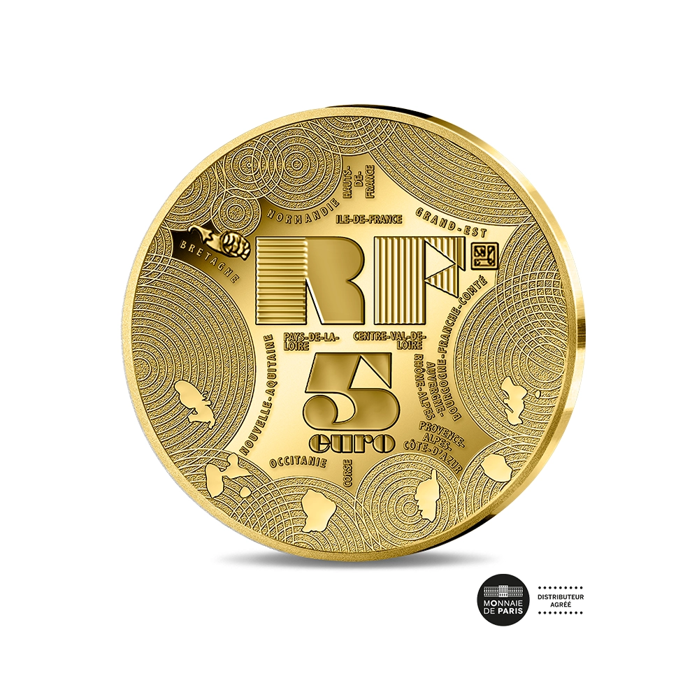 Les Régions 2026 - Île-de France - Monnaie de 5 Euros  Or ½ g - BE