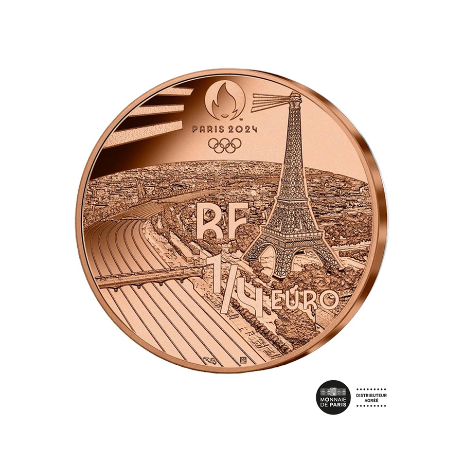 Lot Plaque Commémorative + Serviette – Jeux Olympiques Paris 2024 – Collector