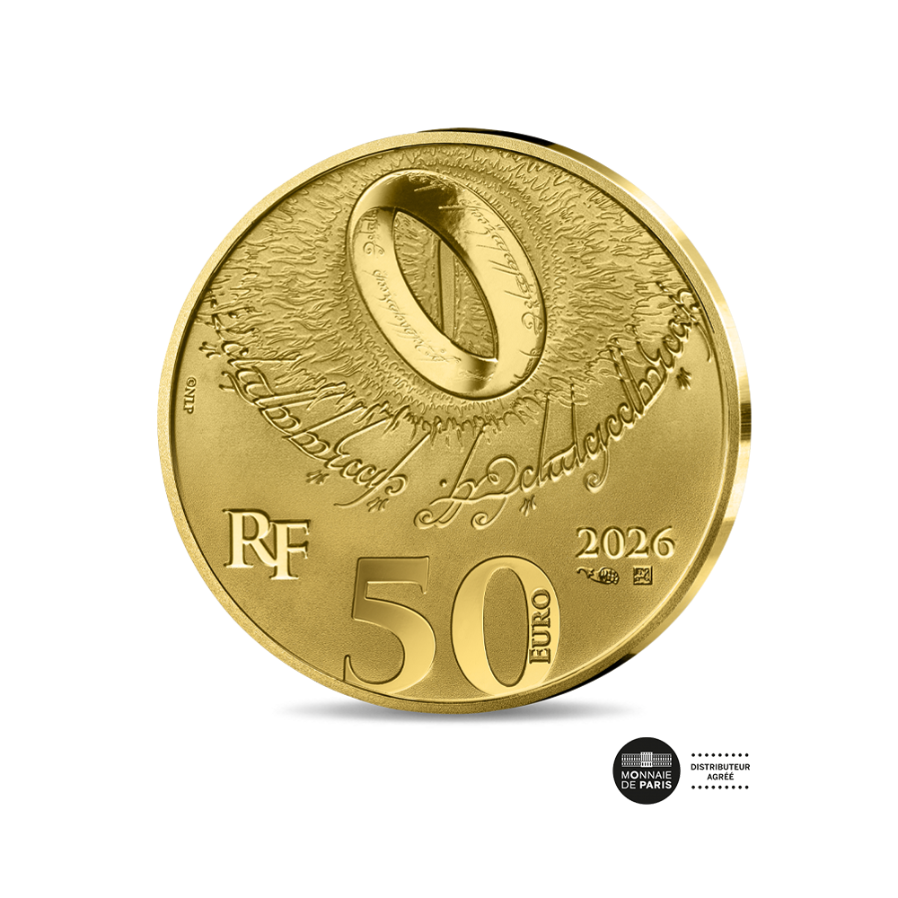 Le Seigneur des Anneaux - Monnaie de 50 Euros Or ¼ Oz  - BE 2026
