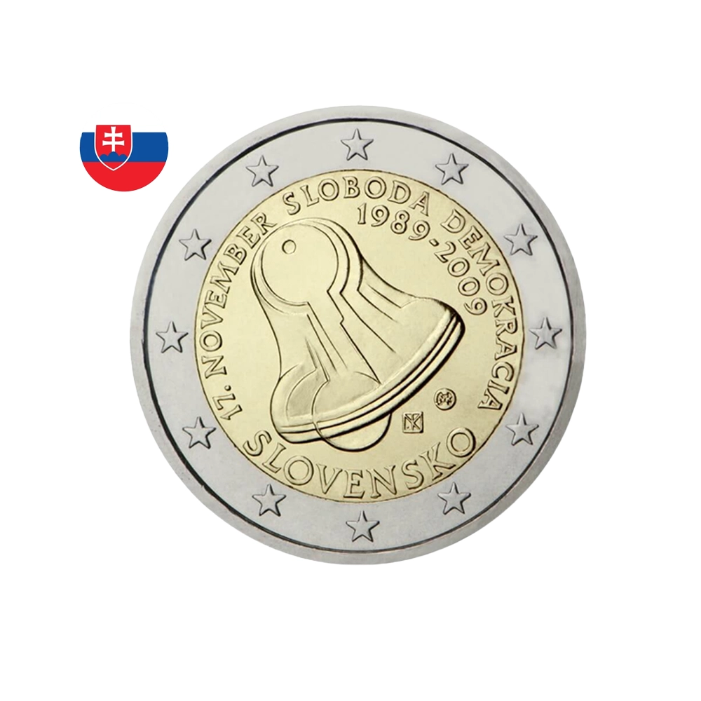Slovaquie 2009 - 2 Euro Commémorative - Révolution de velours