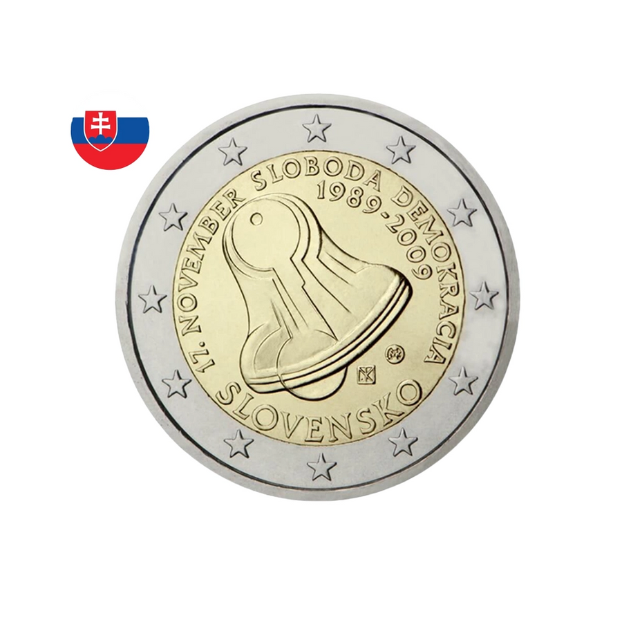 Slovaquie 2009 - 2 Euro Commémorative - Révolution de velours