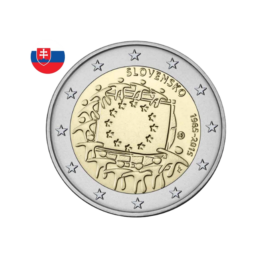 Slovaquie 2015 - 2 Euro Commémorative - 30ème anniversaire du drapeau de l'Union Européenne