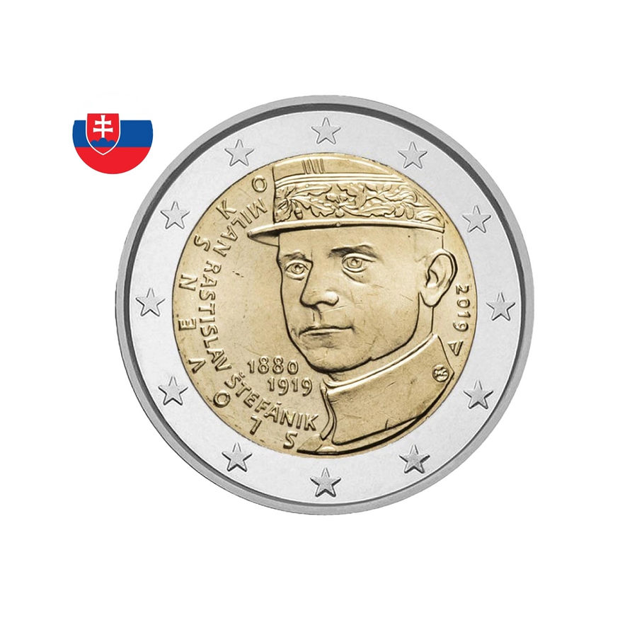 Slovaquie 2019 - 2 Euro Commémorative - Milan Rastislav Štefánik