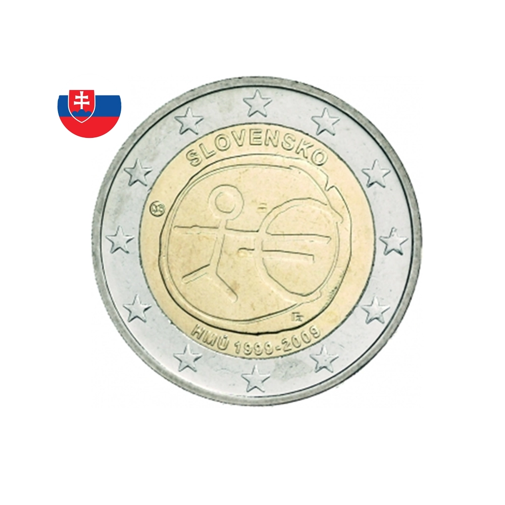Slovaquie 2009 - 2 Euro Commémorative -  Union économique et monétaire