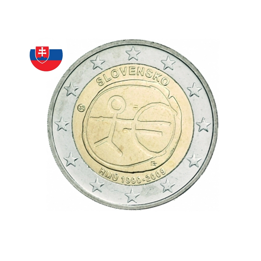 Slovaquie 2009 - 2 Euro Commémorative -  Union économique et monétaire