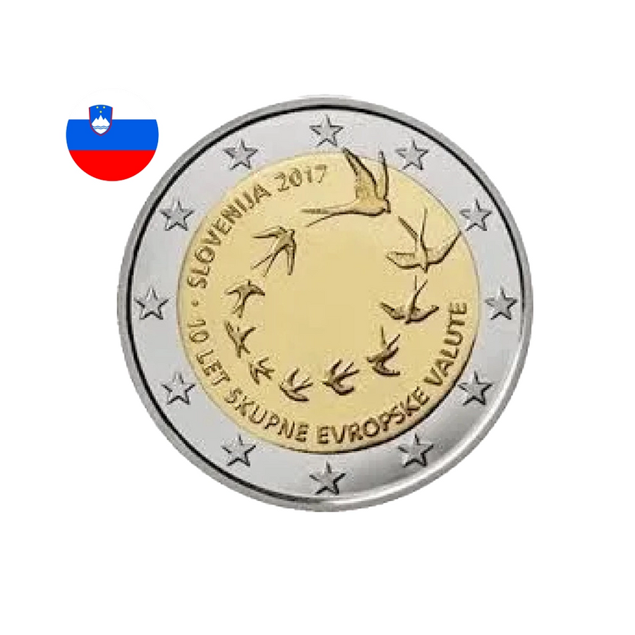 Slovénie 2017 - 2 Euro Commémorative - 10 ans de l'Euro en Slovénie