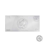 Star Trek Chats - Billet de 1 Dollar Argent  - BU 2019