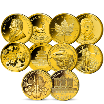 Set 5 monnaies en or « Les monnaies d’investissement » - BU 2025