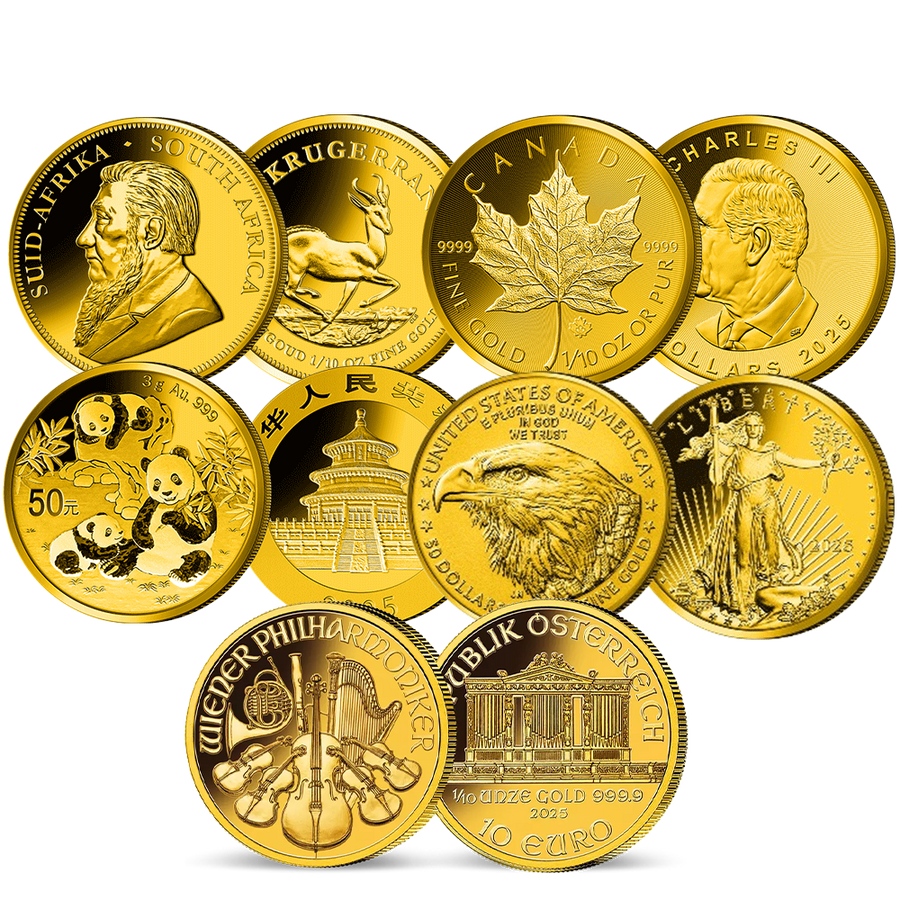 Set 5 monnaies en or « Les monnaies d’investissement » - BU 2025