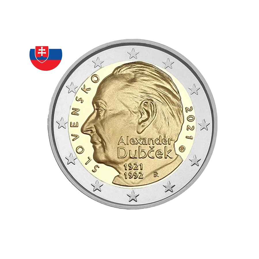 Slovaquie 2021 - 2 Euro Commémorative - Alexander Dubček