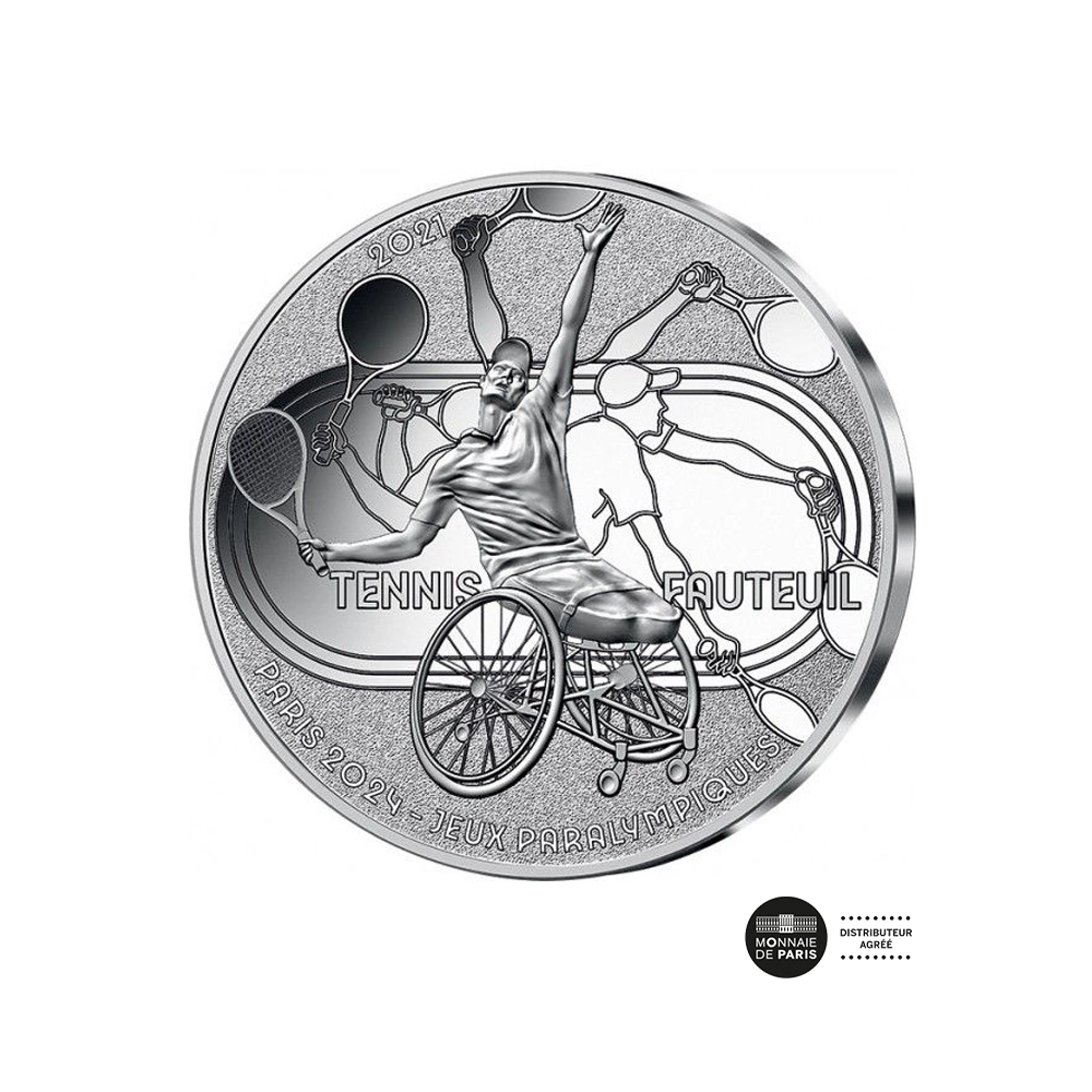 Jeux Paralympiques de Paris 2024 - Tennis Fauteuil - Monnaie de 10 Euros Argent - BE 2021