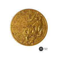 Calendrier Chinois 2022 - Année du Tigre - Monnaie de ¼ Euro