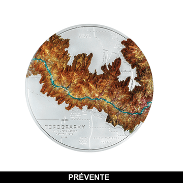 Topography - Grand Canyon 1 kg - Monnaie de 100$ Argent - BE 2024