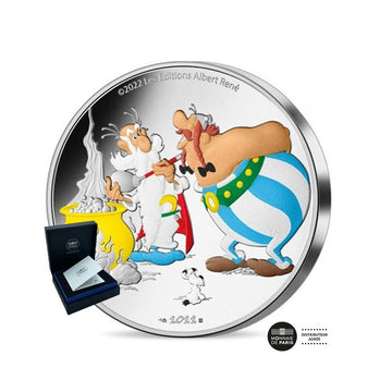 Asterix - Currency of 50 Euro Silver 5 OZ - BE Coloved 2022