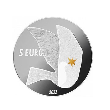 Latvia - For the Freedom of Ukraine - 5 euro money money - BE 2022