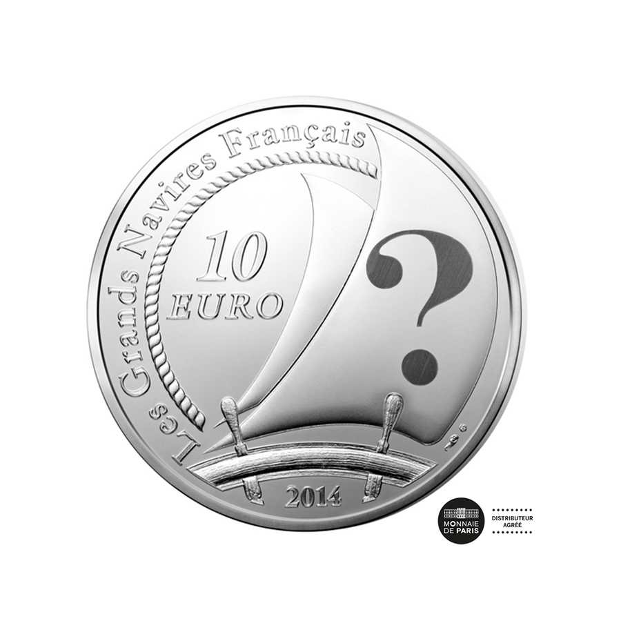 Les grands navires français "Pourquoi Pas ?" - Monnaie de 10 Euro Argent - BE 2014