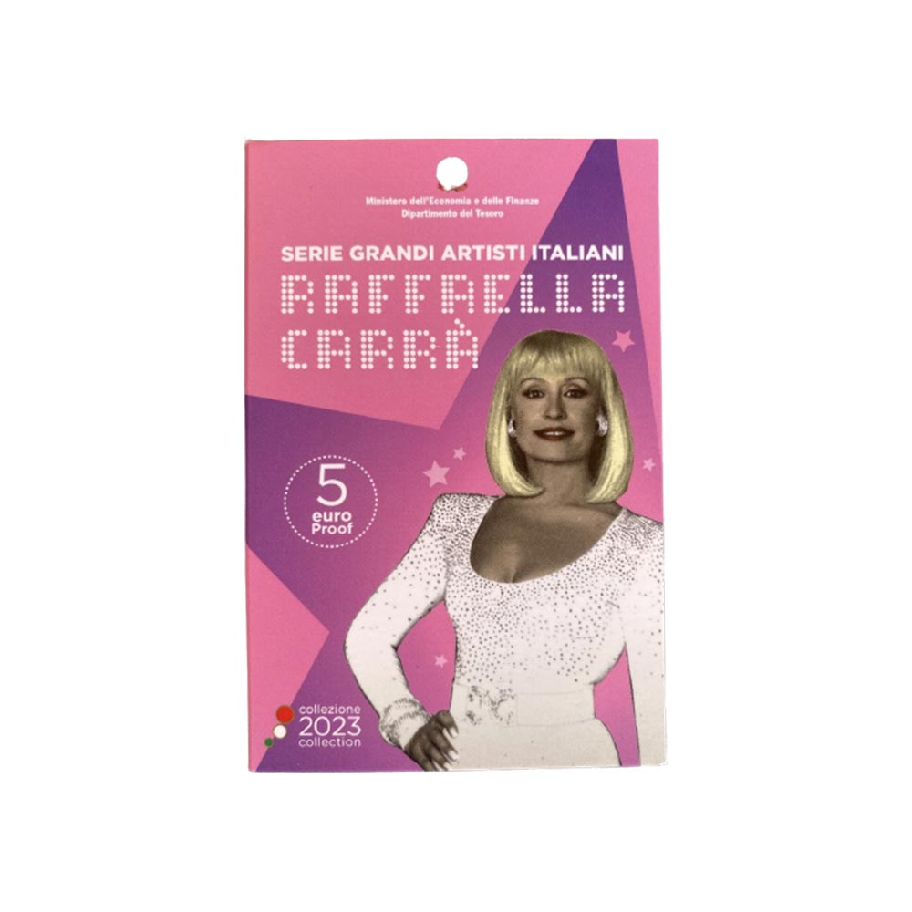 Italie 2023 - 5 Euro Coincard - Raffaella Carra - BE