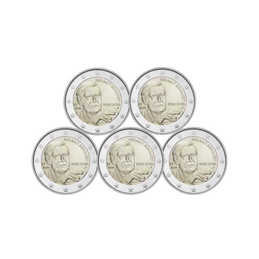 Alemanha 2018 - 2 Euro comemorativo - Helmut Schmidt