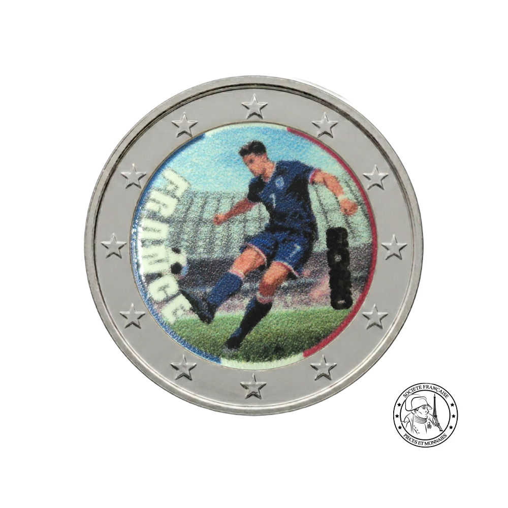 Football - Monnaie de 2 Euros Commémorative - Colorisée (variantes disponible)