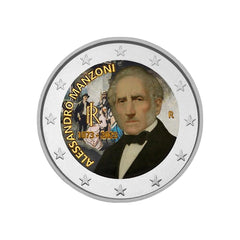 Italie 2023 - 2 Euros Commémorative - Alessandro Manzoni - Colorisée