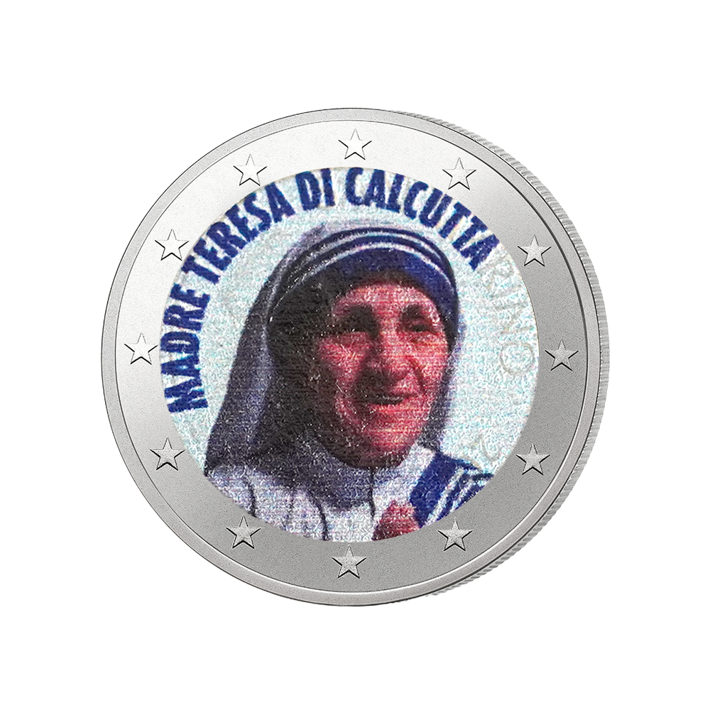 2 Euro Commemorative - Madre Teresa Di Calcutta - Colorized