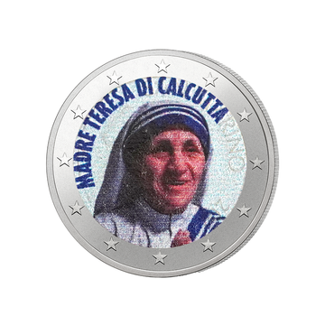 2 Euro Gedenk - Madre Teresa di Calcutta - farbig