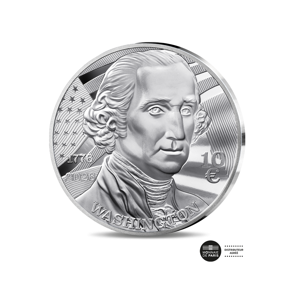 Washington - Lafayette - Monnaie de 10 Euros Argent - BE 2026
