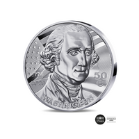 Washington - Lafayette - Monnaie de 50 Euros 5 Oz Argent - BE Haut-Relief 2026