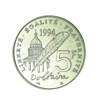 5 francs - Voltaire - France - 1994