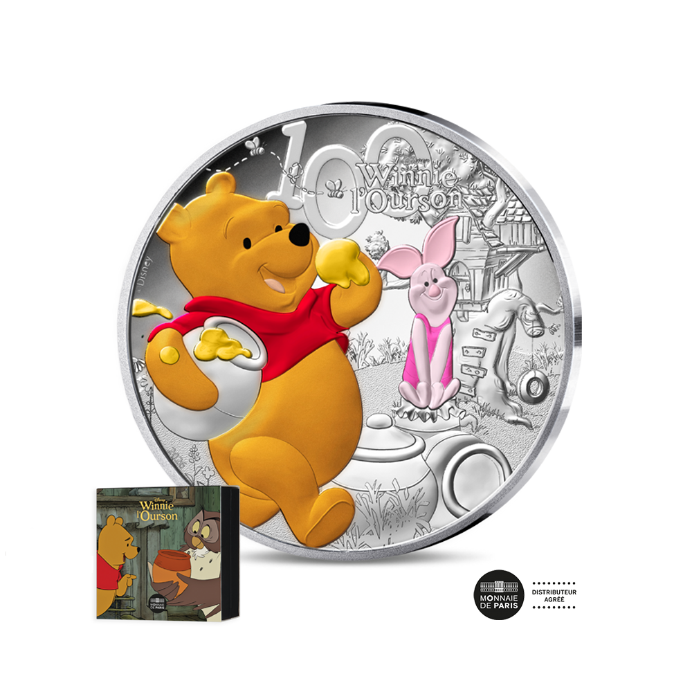 ⁣⁢Disney - Winnie the Pooh - 10 Euro Silver Coin - Proof Colorized 2026⁤⁣