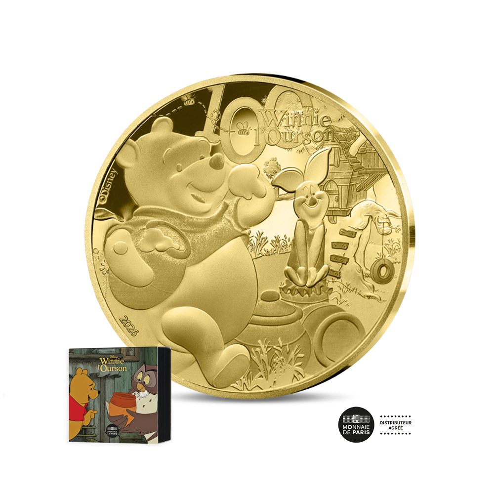 ⁣⁢Disney - Winnie the Pooh - 50 Euro Gold Coin - Proof 2026⁤⁣