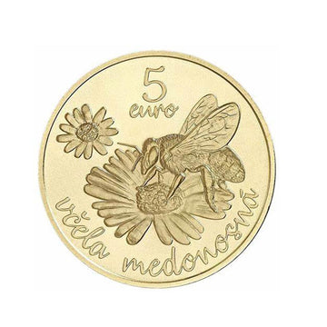 Slovakia - 5 euro currency Včela Slovensko - UNC 2021