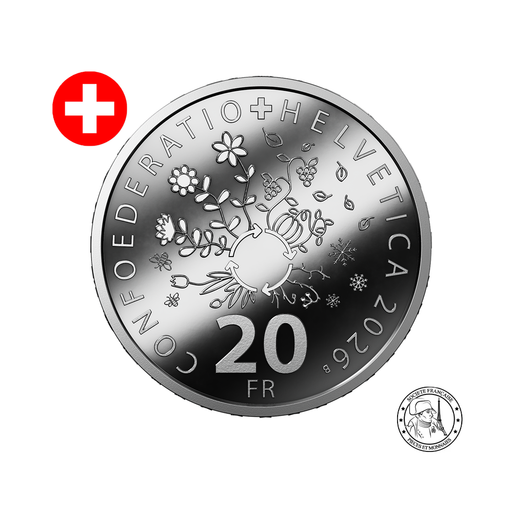 Suisse 2026 -  Agence Spatiale Européenne - Monnaie de 20 Francs - BE