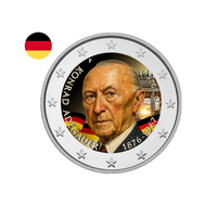 Allemagne 2026 - 2 Euros commémorative - 150e anniversaire de la naissance de Konrad Adenauer - Colorisée
