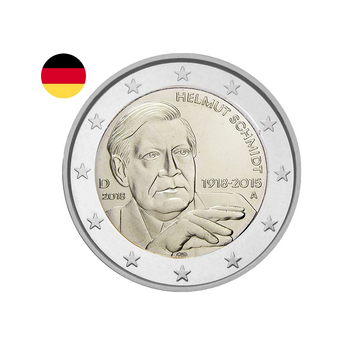 Allemagne 2018 - 2 Euro Commémorative - Helmut Schmidt