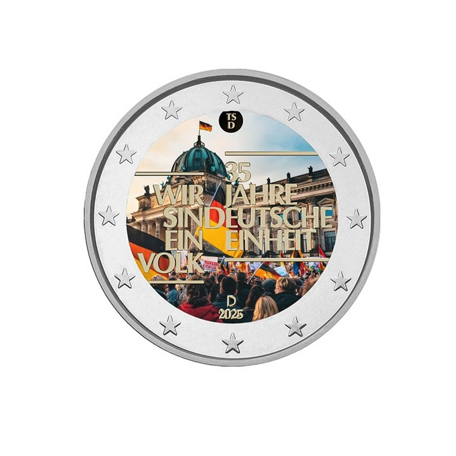 Allemagne 2025 - 2 Euros commémorative - 35ème anniversaire de la réunification allemande - Variantes disponibles - Colorisée