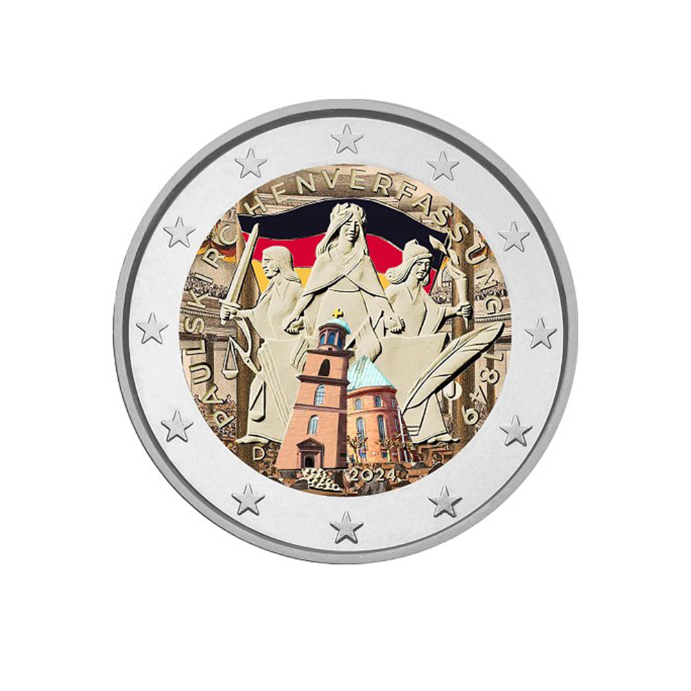 Germania 2024 - 2 Euro Commemorative - 175 ° anniversario dell'inaugurazione della San Paolo - Chiesa colorata