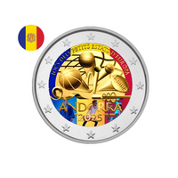 Andorre 2025 - 2 Euros Commémorative - Jeux des petits Etats d'Europe - Colorisée