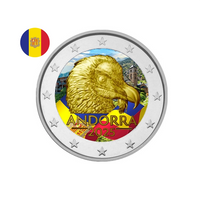 Andorre 2025 - 2 Euros Commémorative - Gypaète Barbu - colorisée